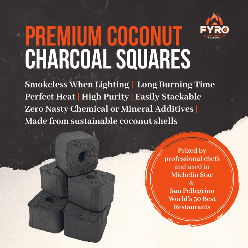 FYRO Cocobrick Premium Charcoal Squares (36pcs)