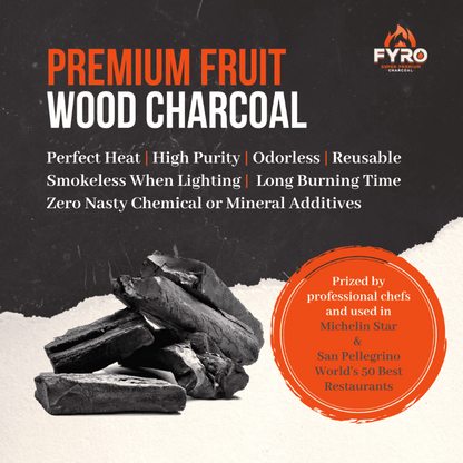 FYRO Premium Fruit Wood Lump Charcoal (4kg / 10kg)