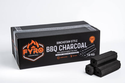 FYRO Binchotan-style BBQ Charcoal Logs 10KG