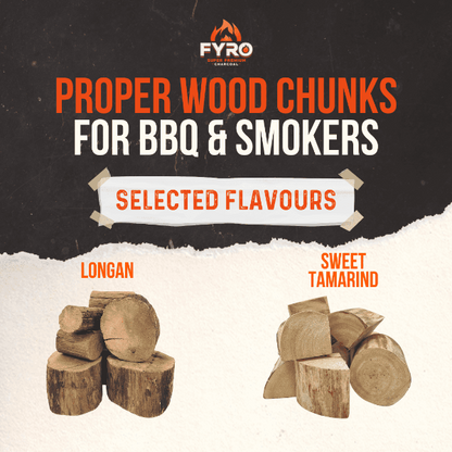 FYRO Smoking Wood Chunks for BBQ and BBQ Smokers